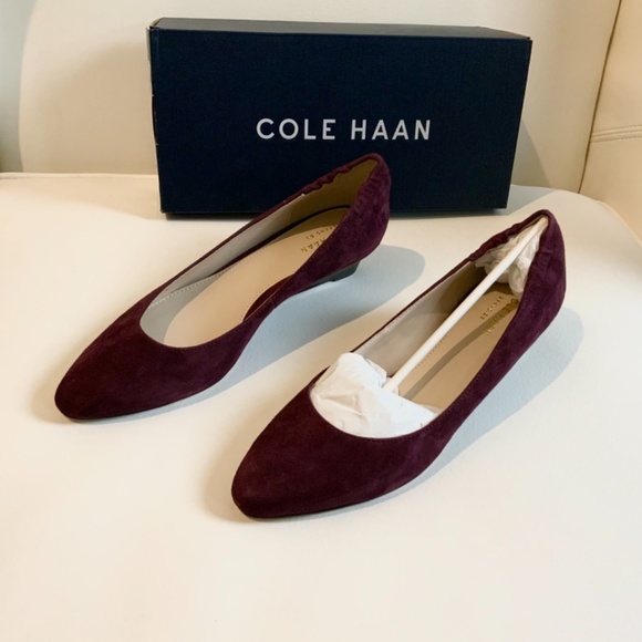 Cole Haan Kathryn Vine Purple Wedge Pump Heels 6.5 - Picture 14 of 14